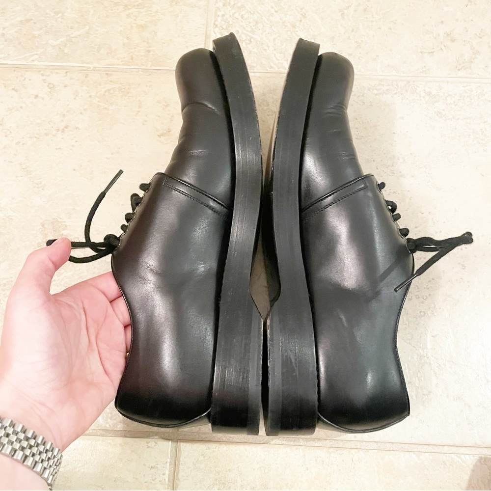 Gucci Lace Up Dress Shoes Black Leather - Picture 6 of 11
